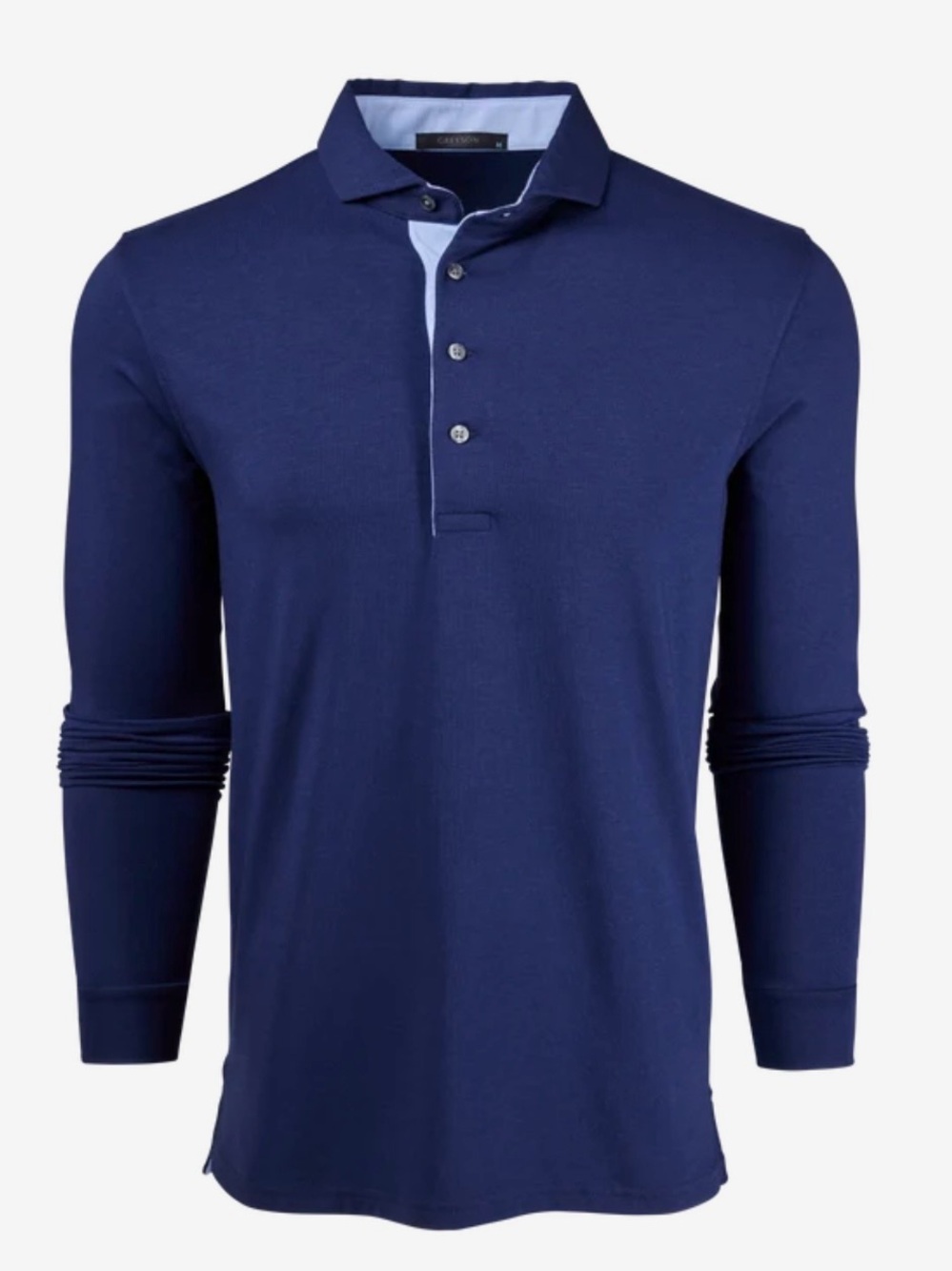 Greyson Apache Long Sleeve Polo Shirt Blue